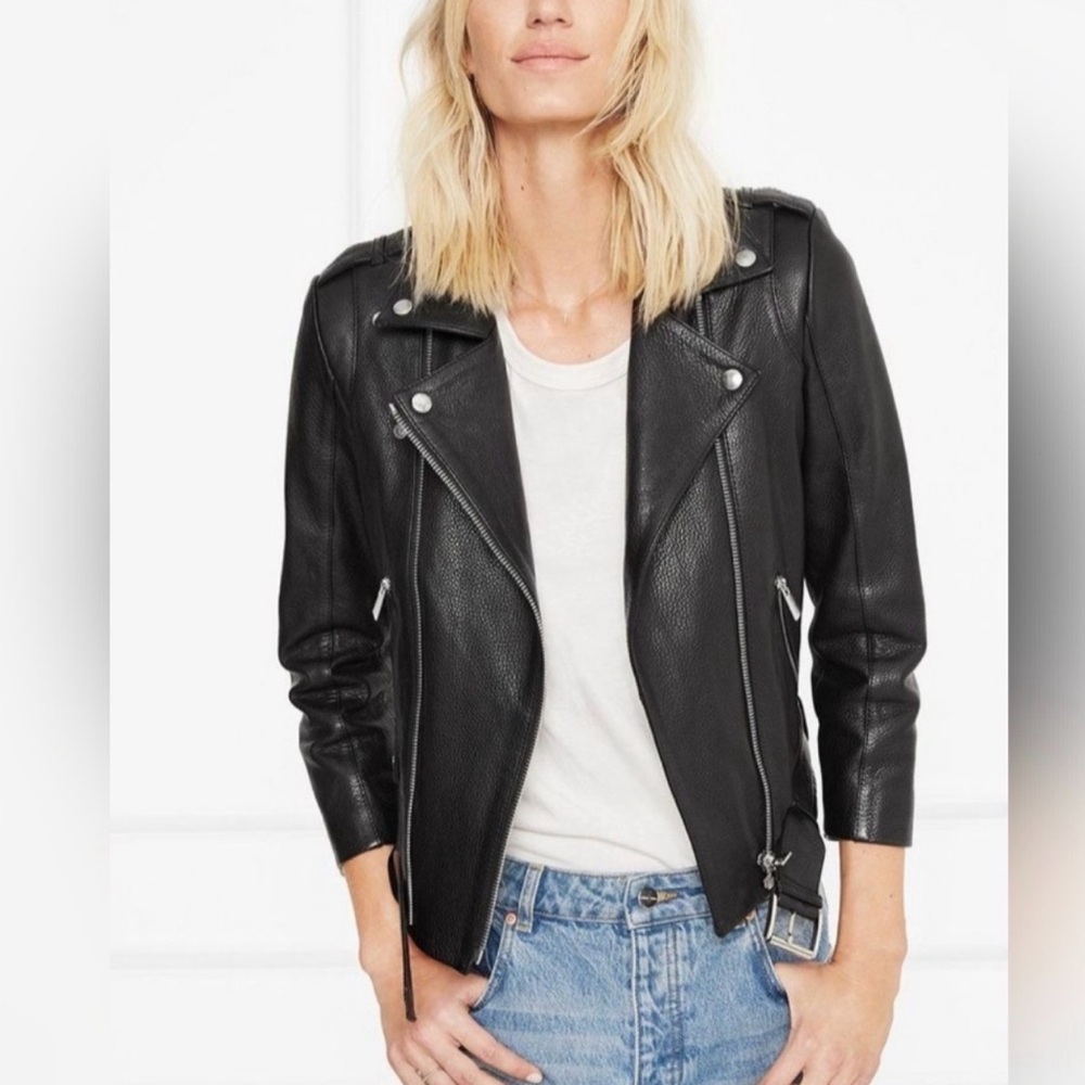 Anine Bing Classic Black Leather Jacket